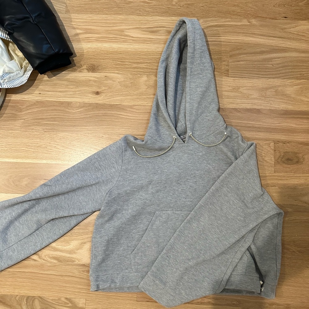 J crew bell sleeve cropped sweatshirt